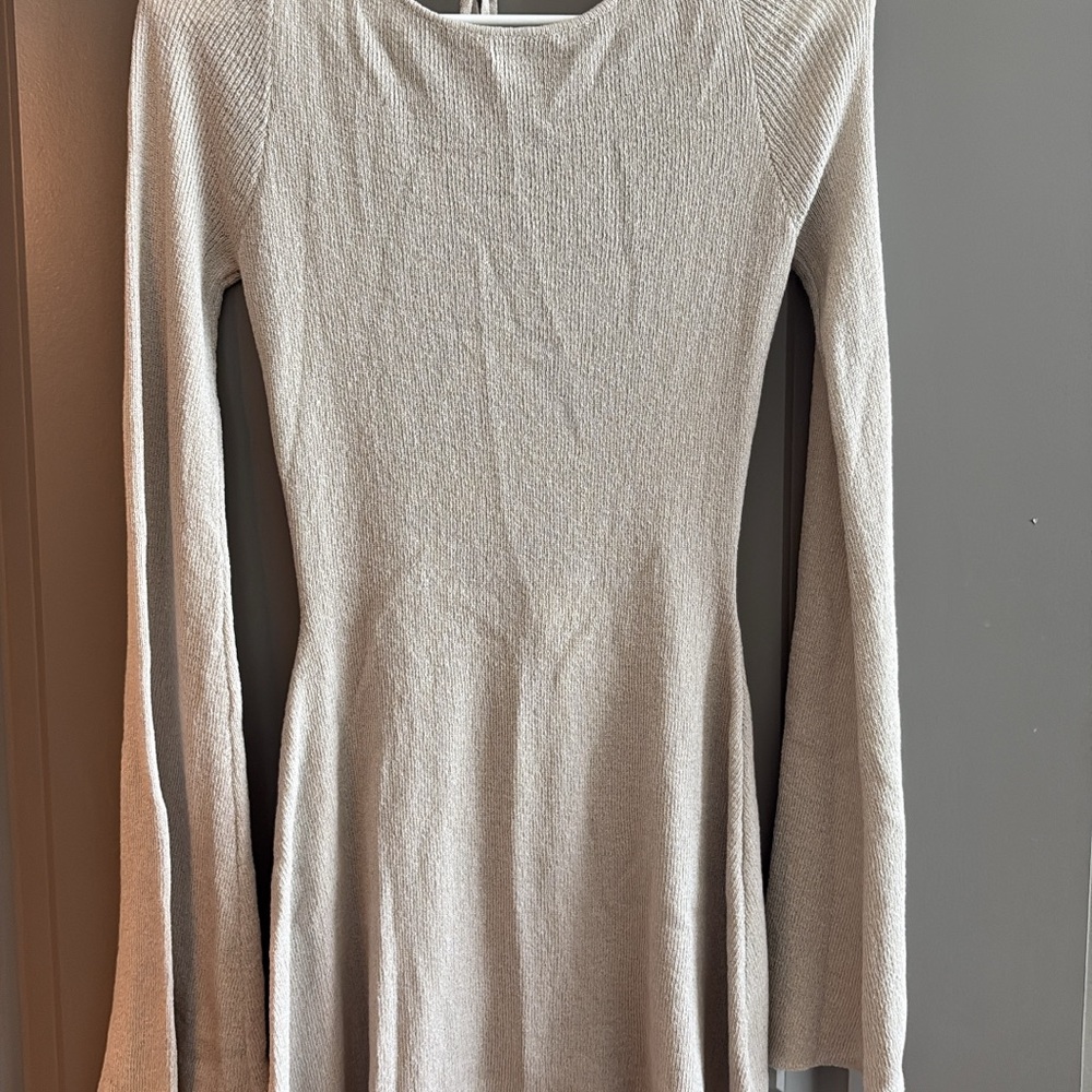 Meshki Cream Long Sleeve Dress